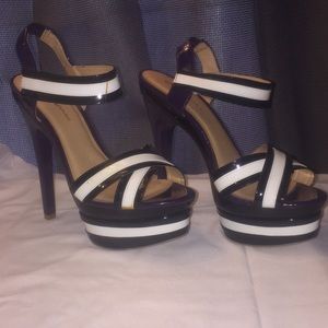 Black, purple and white stilettos!😍